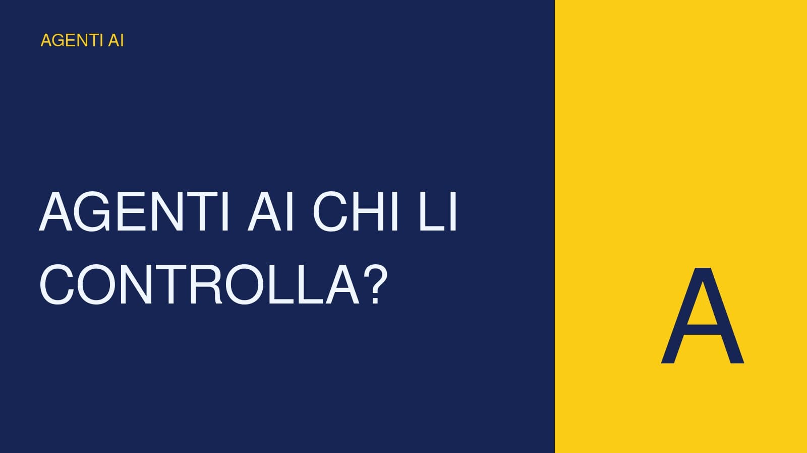 Copertina concettuale ad alto impatto per Agenti AI: cosa sono e come usarli con controllo