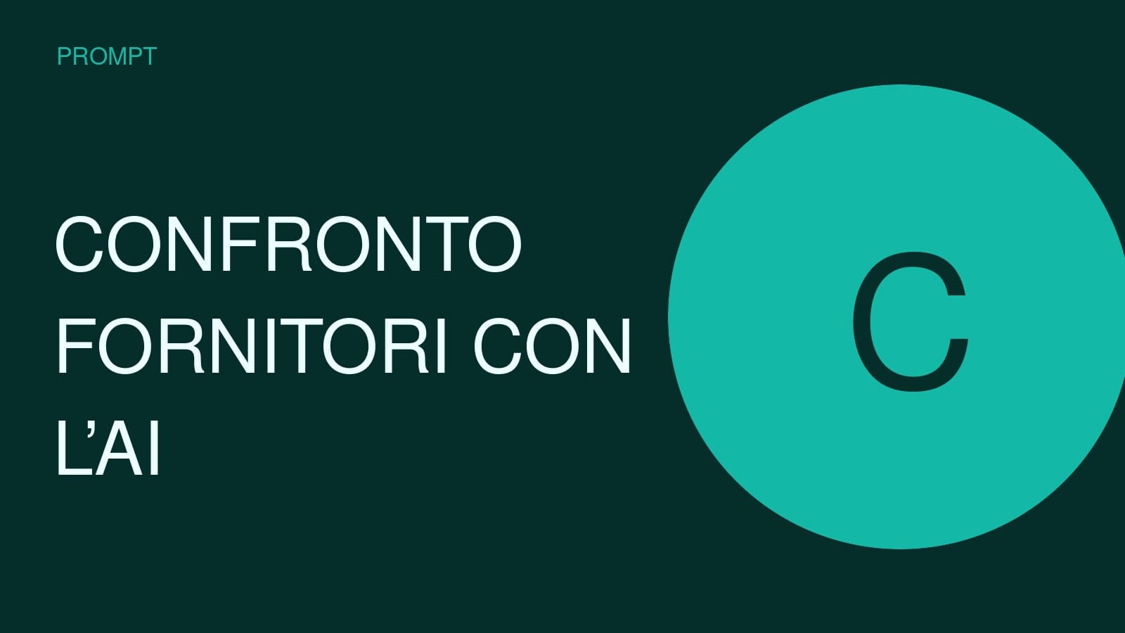 Copertina concettuale ad alto impatto per Confronto fornitori