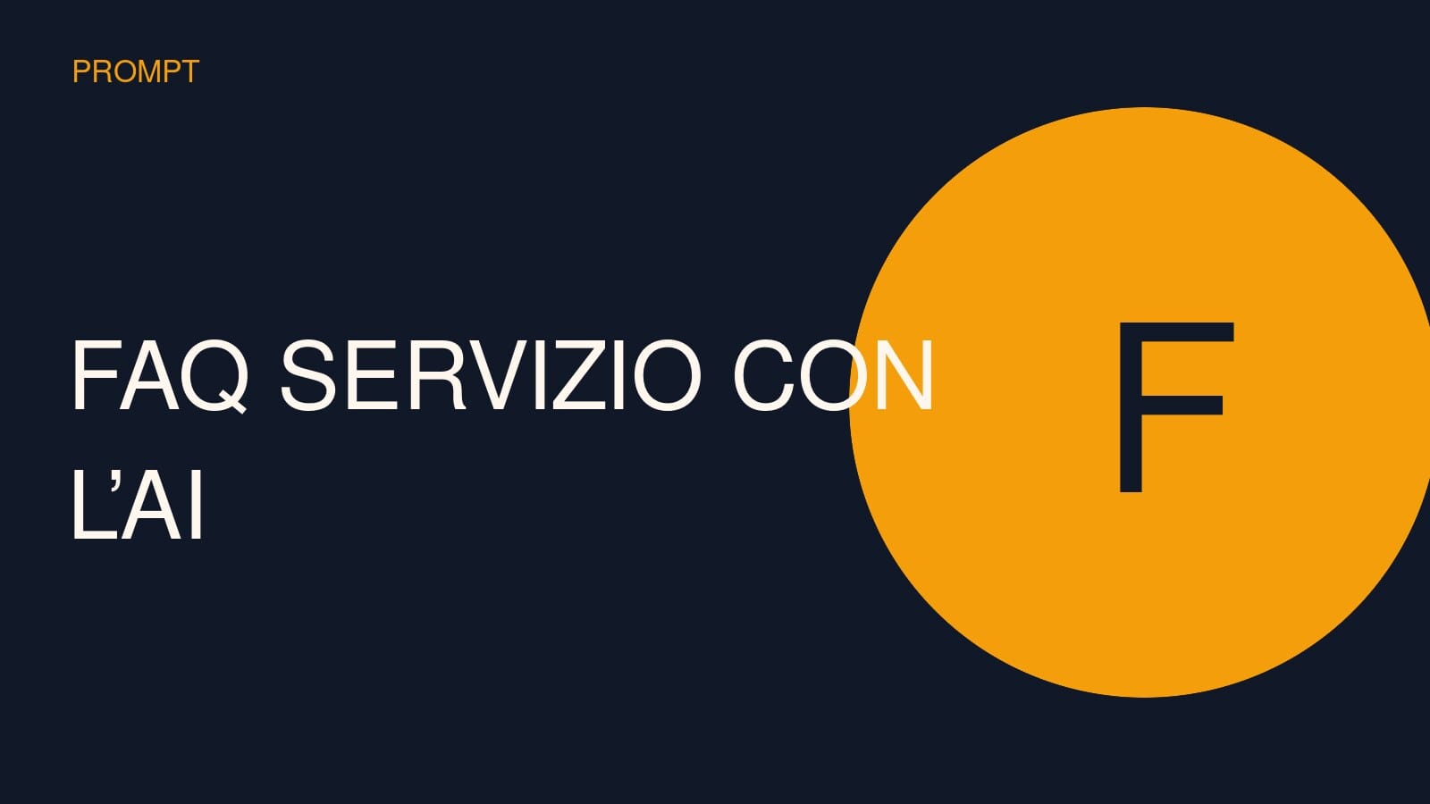 Copertina concettuale ad alto impatto per FAQ servizio