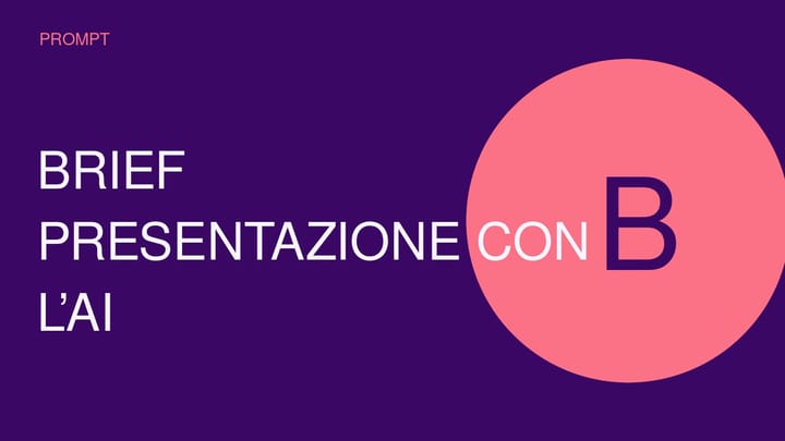 Copertina concettuale ad alto impatto per Brief presentazione