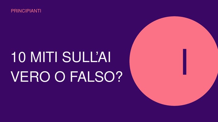 Copertina concettuale ad alto impatto per Intelligenza artificiale: 10 miti da sfatare e cosa c’è di vero
