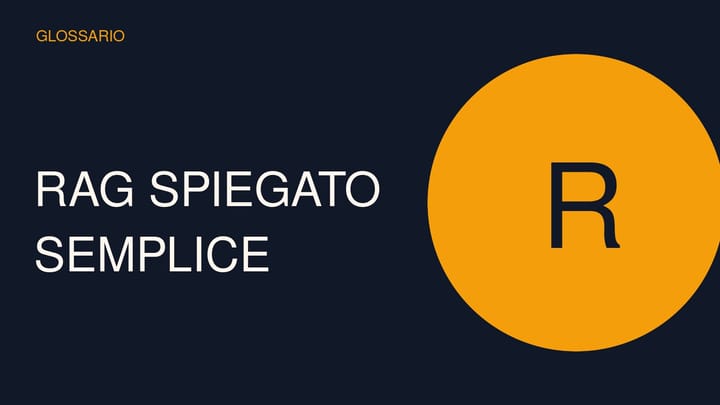 Copertina concettuale ad alto impatto per RAG